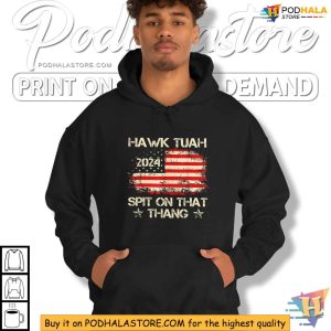 American Flag Hawk Tuah 2024 Shirt, Spit On That Thang Patriotic Tee