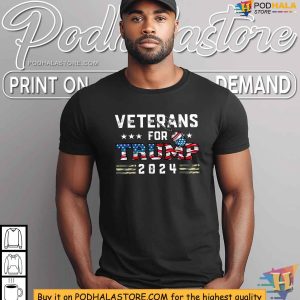 American Flag Veterans For Trump 2024 Shirt