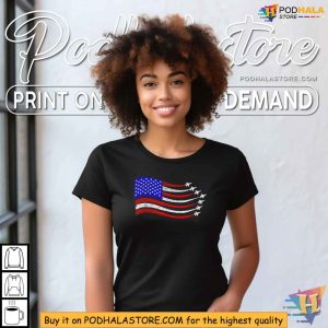 American Patriotic Fighter Jets USA Flag Waving 4th Of July Shirt 2