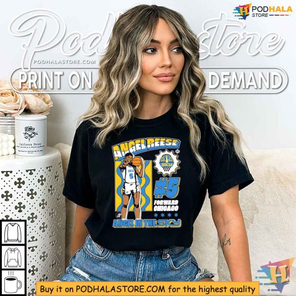 Angel Reese #5 Forward Chicago Sky Womens Basketball Shirt