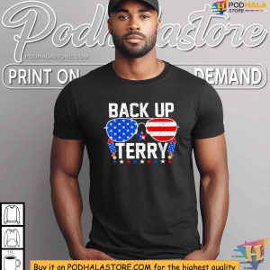 Back Up Terry Funny US Flag Patriotic Fireworks 4th Of July Shirt 3