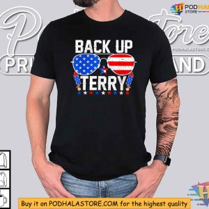 Back Up Terry Funny US Flag Patriotic Fireworks 4th Of July Shirt 4