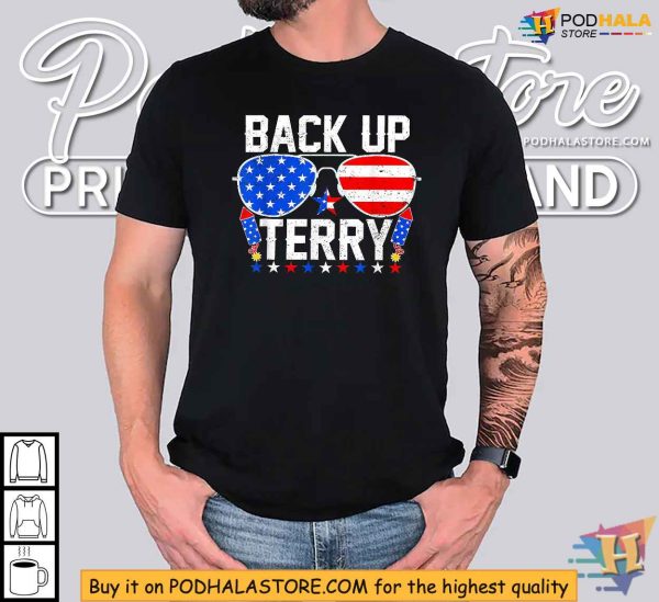 Back Up Terry Funny US Flag Patriotic Fireworks 4th Of July Shirt