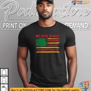 Black MAGA African American for Trump Black Americans Unisex Shirt 3