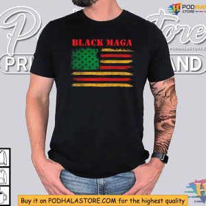 Black MAGA African American for Trump Black Americans Unisex Shirt 4