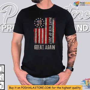 Donald Trump 45 47 Patriotic Firework Shirt - Make 4th of July Great Again