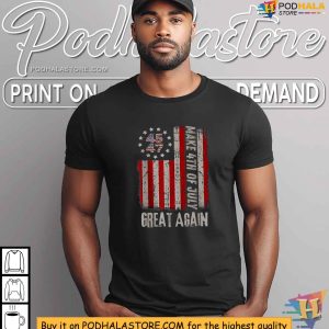 Donald Trump 45 47 Patriotic Firework Shirt Make 4th of July Great Again 2