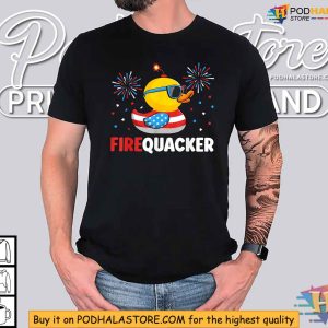 Duck Firequacker Patriotic Fourth of July Funny 4th Of July Shirt