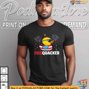 Duck Firequacker Patriotic Fourth of July Funny 4th Of July Shirt 3