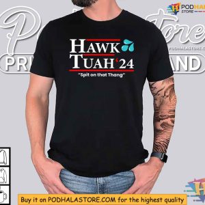 Funny Hawk Tuah 2024 Election Shirt Spit on that Thang Design 3