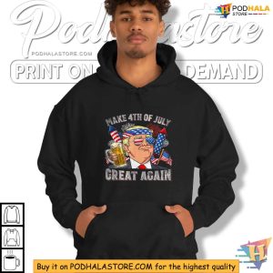Funny Trump Make Great Again Men Drinking Beer 4th Of July Shirt 2