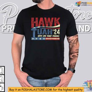 Hawk Tuah 2024 Shirt, Patriotic Spit on That Thang Humor Tee
