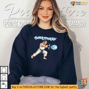 Hawktouken Shirt, Hawk Tuah Girl TikTok Trend Retro Video Game Tee
