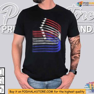 Jet American flag Patriotic USA for men boys 4th Of July Shirt 3