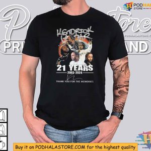 Kendrick Lamar 2023-2024 21 Years Rap Legend Signature Thank You Shirt