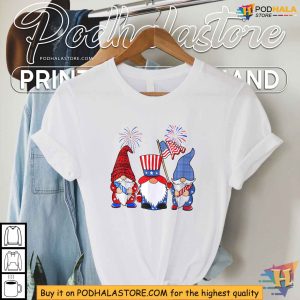 Leopard gnomes firework USA American 4th Of July Shirt 4