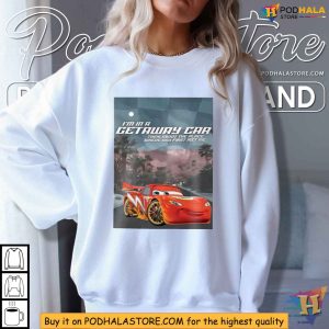 Lightning McQueen Getaway Car Shirt, Nostalgic Cars Movie Merchandise