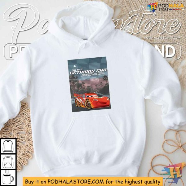 Lightning McQueen Getaway Car Shirt, Nostalgic Cars Movie Merchandise