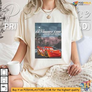 Lightning McQueen Getaway Car Shirt Nostalgic Cars Movie Merchandise 3