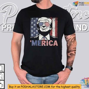 MERICA TRUMP American Flag 4th Of July Shirt 2