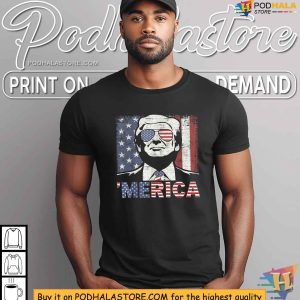 MERICA TRUMP American Flag 4th Of July Shirt 4