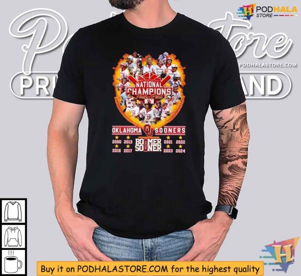 Oklahoma Sooners 2024 Softball National Champions Boomer Sooner Shirt