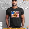 Patriotic Trump Bodybuilder Flexing Muscles American Flag Shirt