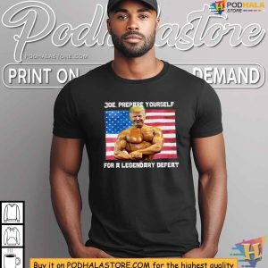 Patriotic Trump Bodybuilder Flexing Muscles American Flag Shirt