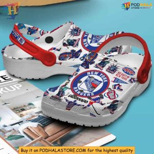 Rangers No Quit In NY Clogs Crocs for Hockey Fans 3