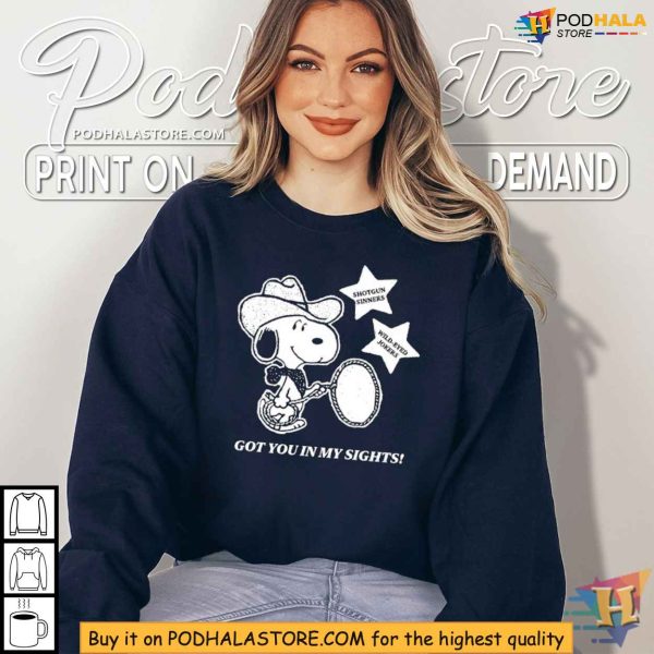 Snoopy Cowboy Got You In My Sights Shirt, Nostalgic Western Design