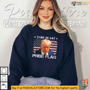 This Is My Pride Flag Trump 2024 American Flag 4th of July Shirt 4