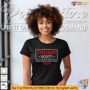 Trump Scott 2024 Election Shirt Support MAGA Campaign Apparel 3