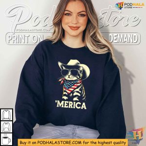 USA Merica Cat Men Women Kids Funny Patriotic 4th Of July Shirt 3