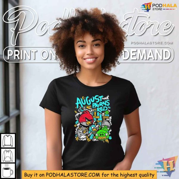 Unique August Burns Red and Angry Birds Mashup Shirt