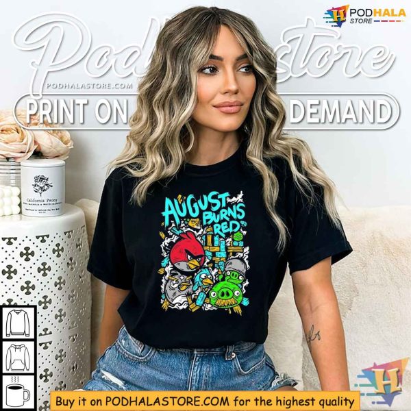 Unique August Burns Red and Angry Birds Mashup Shirt