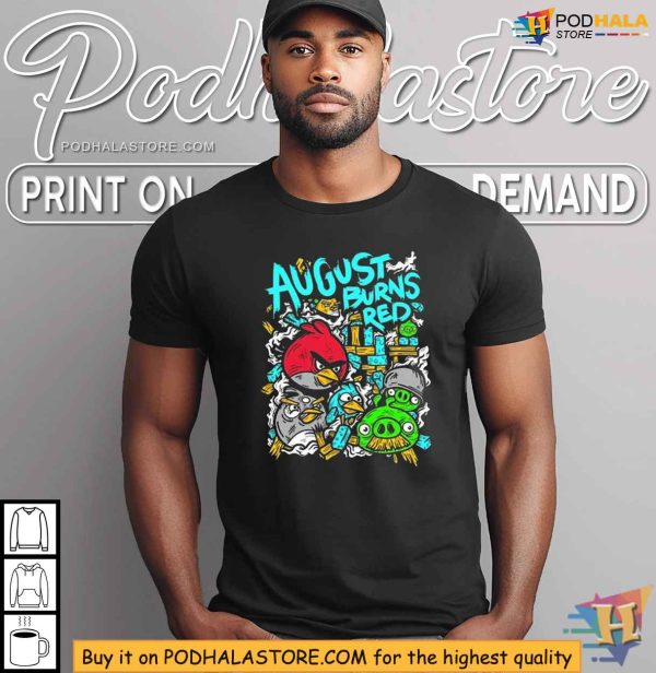 Unique August Burns Red and Angry Birds Mashup Shirt