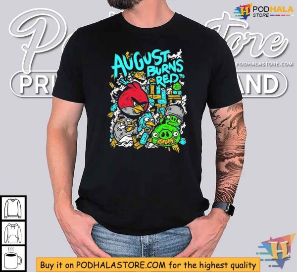 Unique August Burns Red and Angry Birds Mashup Shirt