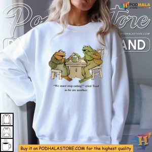We Must Stop Eating Frog and Toad Shirt Toad Eating Scene Apparel 2