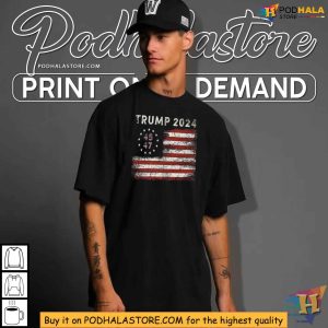 47 Trump 2024 American Flag Shirt 2024 Election Support Apparel 2