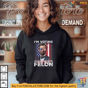 Abe Lincoln Im Voting For The Convicted Felon Trump 2024 Shirt