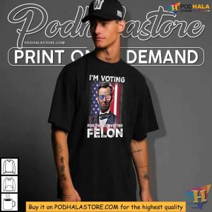 Abe Lincoln Im Voting For The Convicted Felon Trump 2024 Shirt 3