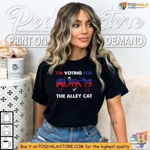 Alley Cat Voting Shirt, Political Satire Trump Parody Election Tee