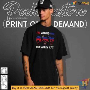 Alley Cat Voting Shirt Political Satire Trump Parody Election Tee 2