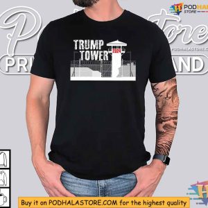 Funny Trump Prison Tower Shirt Political Humor Apparel for 2024 4