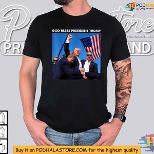 God Bless President Trump Rally Shooting Tshirt Support Trump 2024 3
