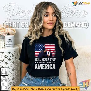 Heroic Trump Shooting TShirt Support Trump 2024 Save America Apparel 3