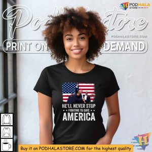 Heroic Trump Shooting TShirt Support Trump 2024 Save America Apparel 4