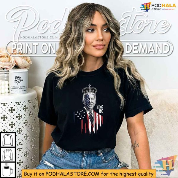 King Joe Biden Shirt, Fear For Our Democracy Satirical Apparel