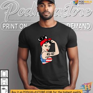 Patriotic Trump 2024 Shirt Womens 45 47 Election Support Tee 3