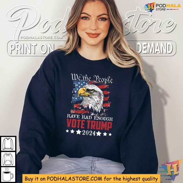 Retro Vote Trump 2024 Shirt, We The People Political Statement Apparel